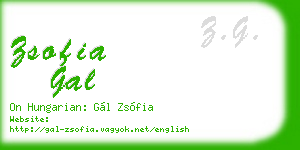 zsofia gal business card